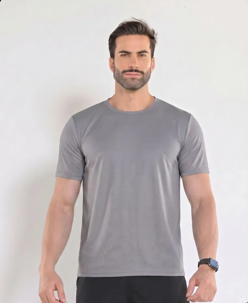 Kit 5 Camisetas Básicas Masculina Dry Fit Lisa...